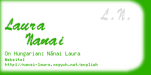 laura nanai business card